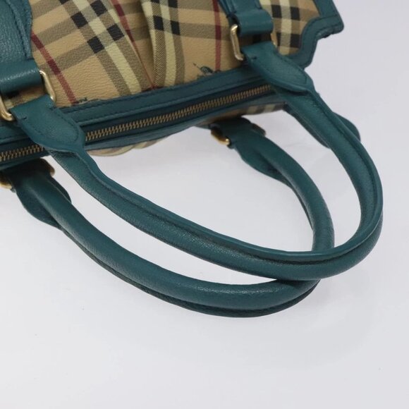 BURBERRY Nova Check Hand Bag PVC Beige Auth 127155 - Picture 8 of 16